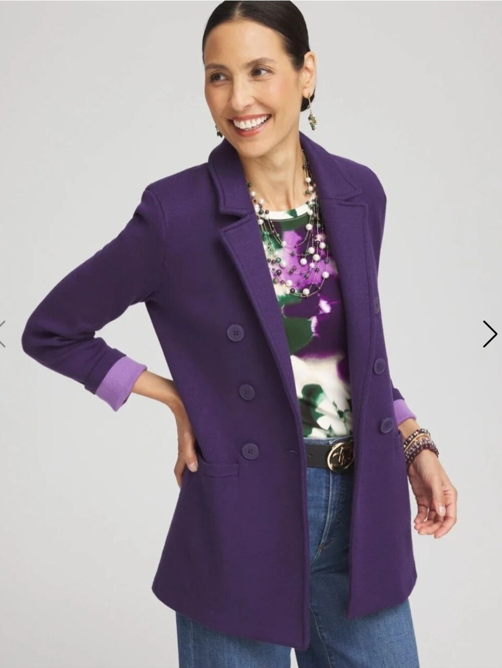 Chico's Sweater Blazer, Size 1